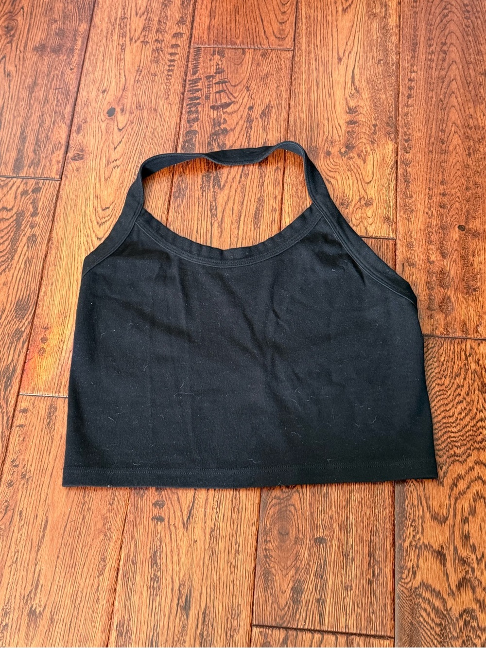 Big Bud Press Black Halter Crop Tank